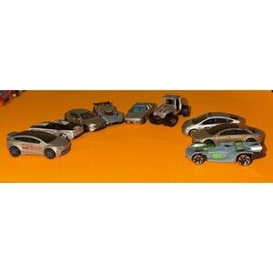 Hot wheels , Matchbox And Other Assorted Diecast Mini In Gray Lot Of  9